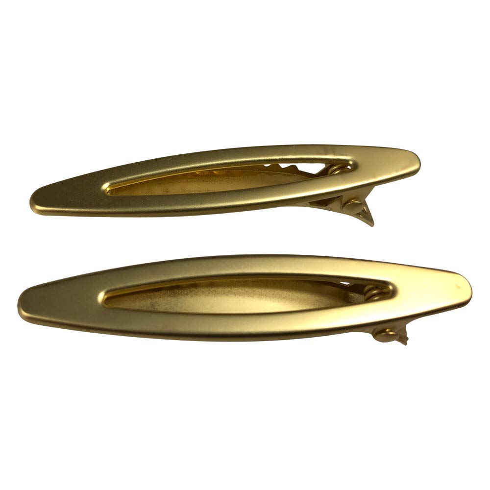 Simple Metal Hair Clips Duckbill Clips Hair Barrettes with Teeth Alligator Hair Pins Hair Slide Stylish for Women Girl Gold or Silver Hair Jewelry Accessories Stocking Stuffer (Gold)