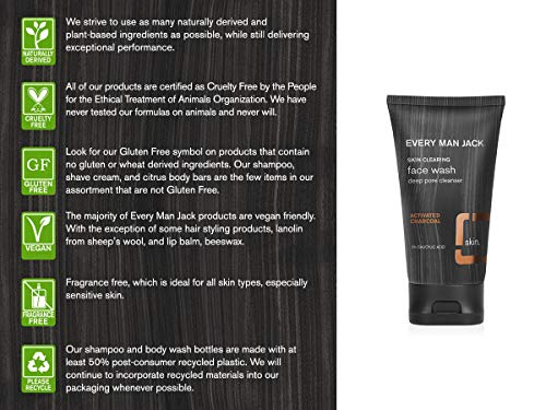 Charcoal Face Wash, Skin Clearing, Fragrance Free, 5-ounce (Pack of 1), SG_B002ATDRAE_US