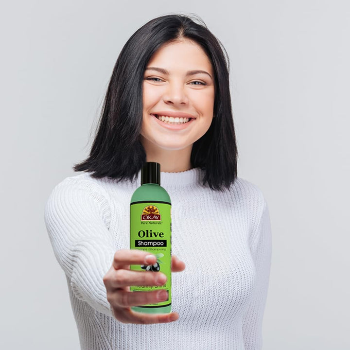 OKAY Olive Oil Shampoo, 12 Fluid Ounce