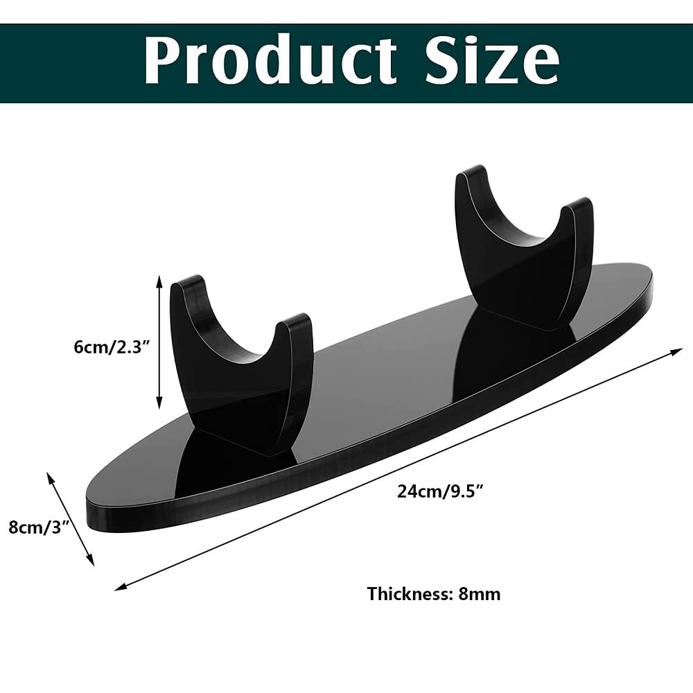Dagger Display Stand Acrylic Desktop Dagger Stand Weapon Stand Sword Stand for Dagger Display (Oval Black 1 pack)