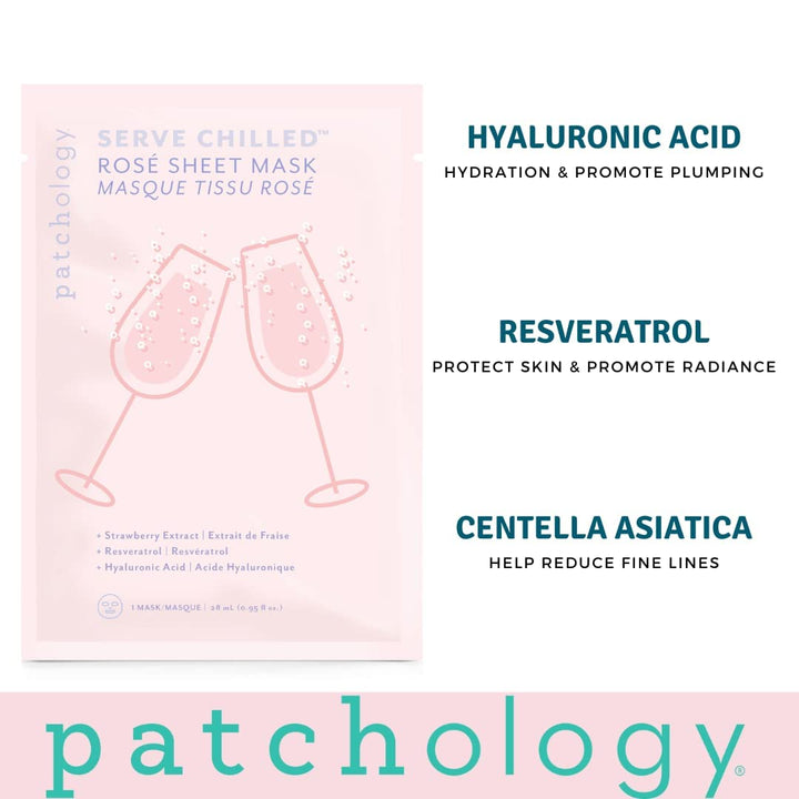 Serve Chilled Rosé Sheet Mask - Single
