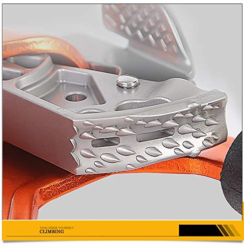 SRT Climbing Equipment Hand Ascender Light Alloy Mountaineering Rock Ergonomic Rappelling Gear Handled Right asender Arborist Tree Climber Rigging (Orange,Right Hand)