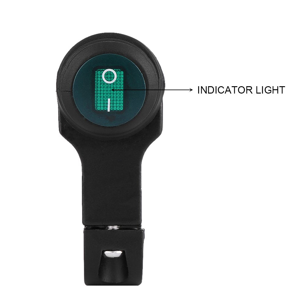 Motorcycle Handlebar Switch, 12V Aluminium Alloy Push Botton Waterproof Switches for Motorcycle Light Bike Light Spotlight- Fits 7/8 Handlebars (22mm)