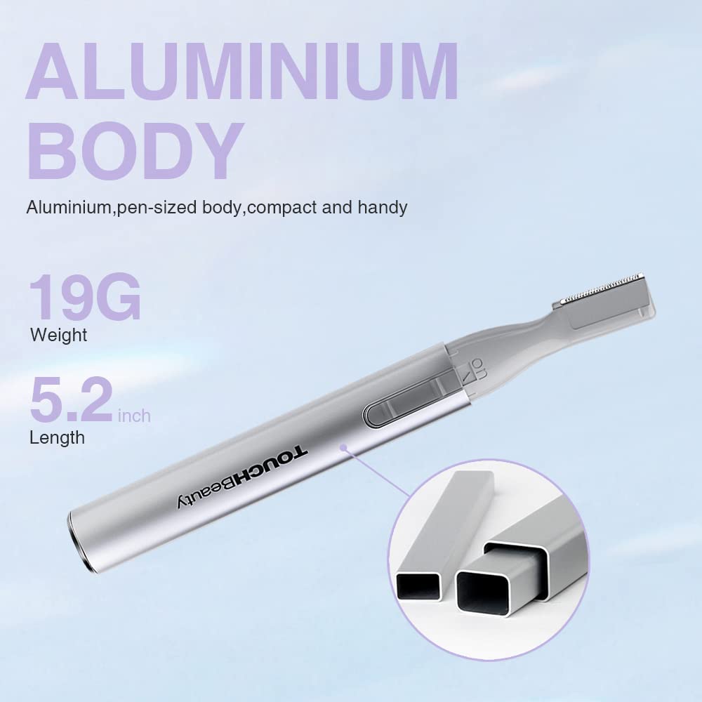 Eyebrow Trimmer: Facial Hair Removal for Women - 2 in 1 Eyebrow Razor and Hair Remover - Painless Epilator for Eyebrow, Lips, Body