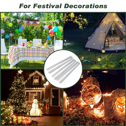 6 Inch 50 Pack Hot-dip Galvanized Landscape Staples Plant Cover Stakes 11 Gauge Tent Stakes Garden Stakes Landscaping Fabric SOD Pins Yard Stakes for Decoration Weed Barrier Fabric
