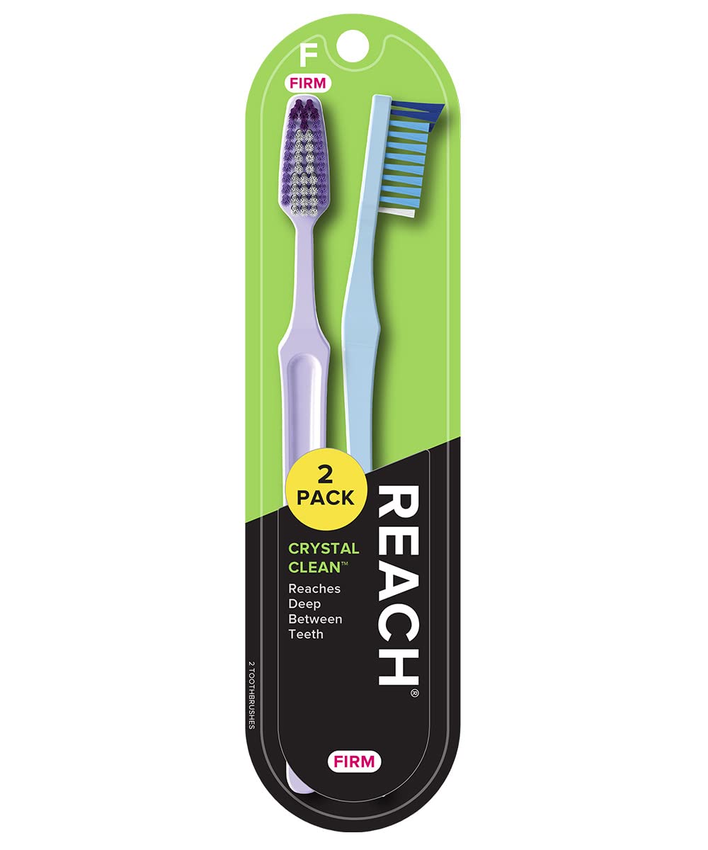 Reach Crystal Clean Firm Adult Toothbrush, 1 Each, Colors May Vary, 6 Piece
