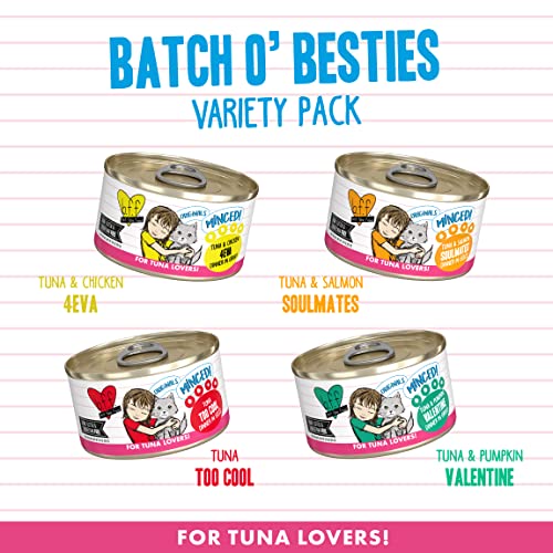 Best Feline Friend (B.F.F.), Batch 'O Besties Variety Pack, Wet Cat Food, 3oz Can (Pack of 12)