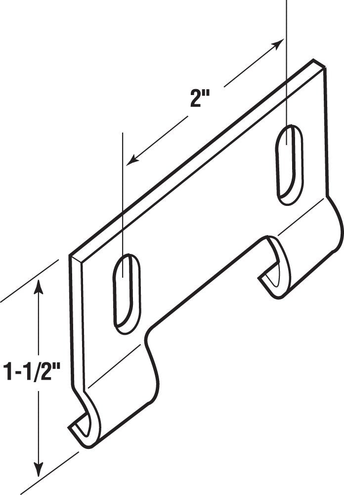 Products M 6191 Shower Door Bottom Hook Guide,(Pack of 2)