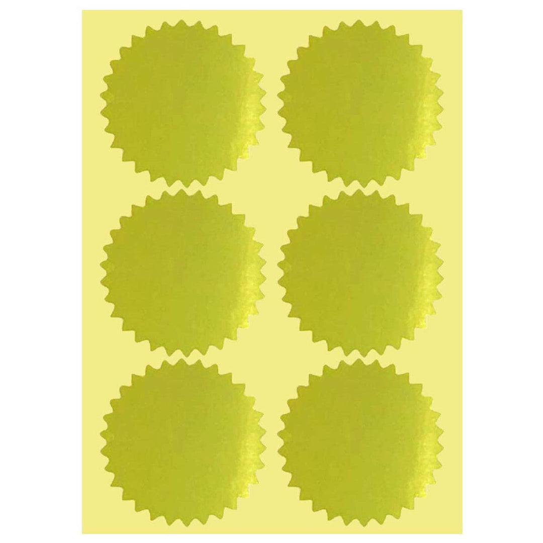 Remarkable Gold Certificate Embossing Seal Label - 1.5 Inch Gold Foil Sticker Envelope Package Serrated Edge Self-Adhesive Stickers – 180 Labels Per Pack
