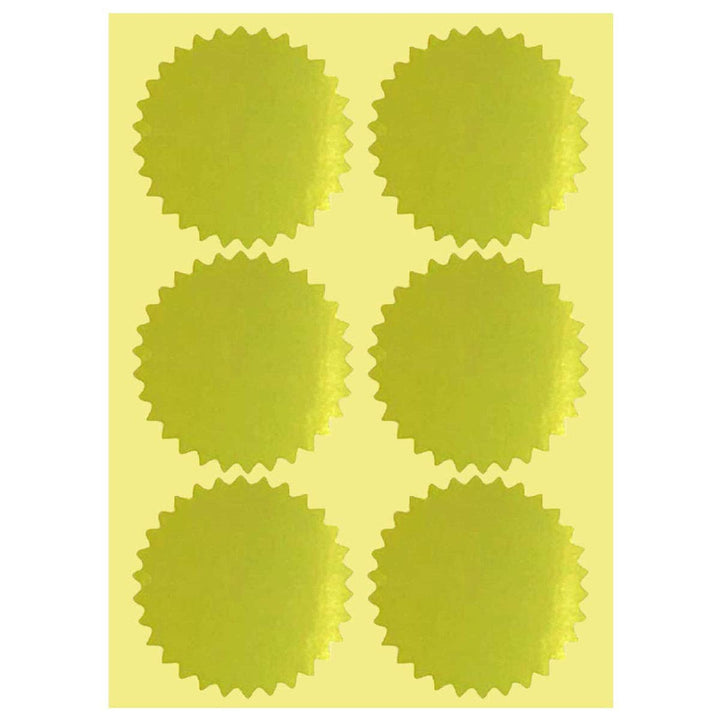 Remarkable Gold Certificate Embossing Seal Label - 1.5 Inch Gold Foil Sticker Envelope Package Serrated Edge Self-Adhesive Stickers – 180 Labels Per Pack