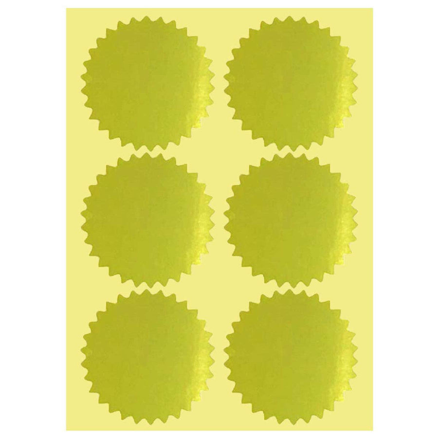 Remarkable Gold Certificate Embossing Seal Label - 1.5 Inch Gold Foil Sticker Envelope Package Serrated Edge Self-Adhesive Stickers – 180 Labels Per Pack