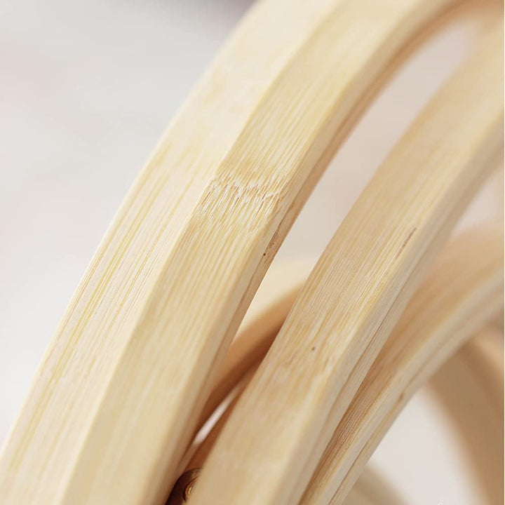 6 Pieces Embroidery Hoops Adjustable Bamboo Circle,Cross Stitch Hoop Ring Bulk Wholesale for DIY Craft Wedding Decoration (10 inch)