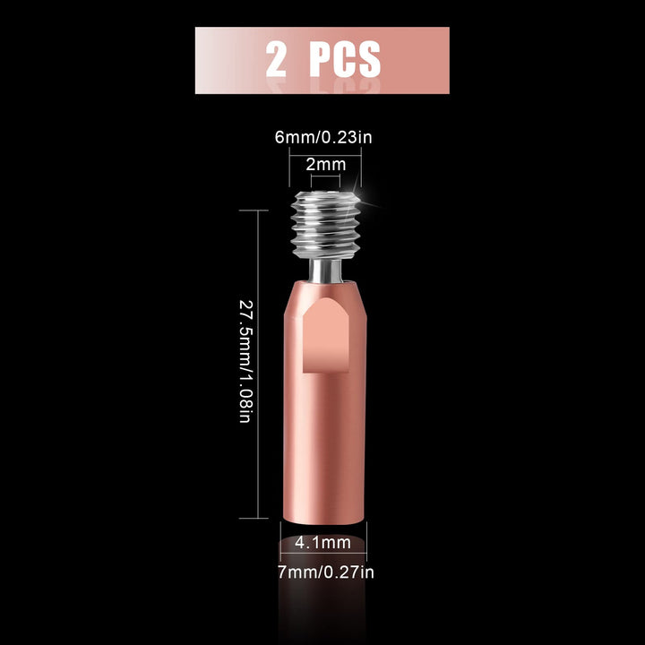 2pcs All Metal Threaded Heatbreak, Bimetal Heatbreak Titanium Alloy and Copper Heatbreak Throat for V6 Hot End 3D Printers (M6/M7 Threaded)