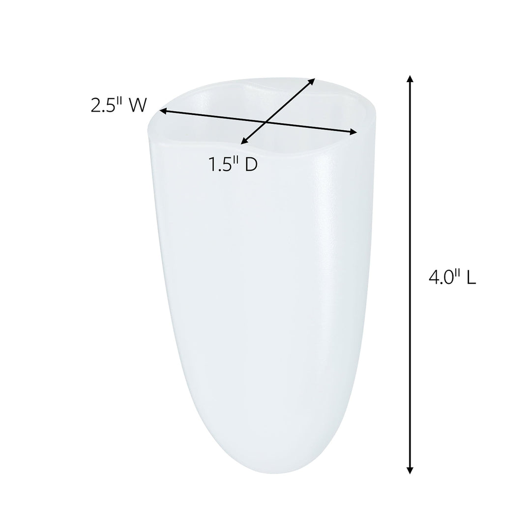 Razor Holder, Holds up to 3 lb, Clear Frosted, 4 x 2.5 x 1.5 1 Holder with 1 Medium Water-Resistant Strip, Damage Free Bathroom Organization for Razors or Toothbruses