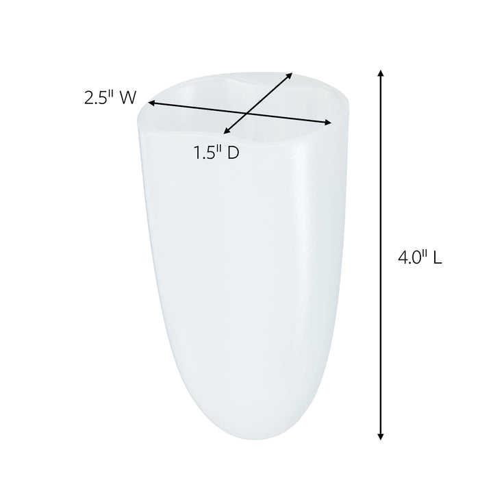 Razor Holder, Holds up to 3 lb, Clear Frosted, 4 x 2.5 x 1.5 1 Holder with 1 Medium Water-Resistant Strip, Damage Free Bathroom Organization for Razors or Toothbruses