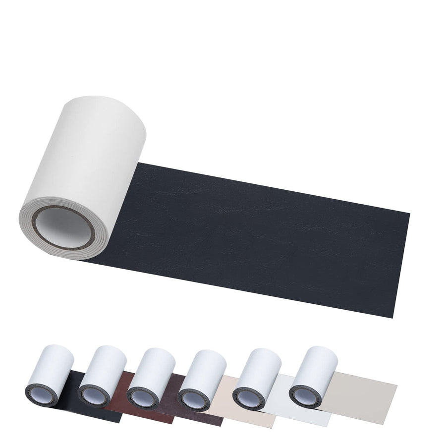 Leather Repair Patch Leather Repair kit for couches 3.9 x 55.5 inches Quickly fix Your Items Without Needle and Thread. Suitable for Sofa, Car Cushion, Handbag, Furniture, Jacket (Black)