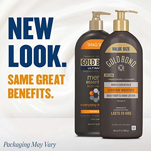 Men's Essentials Everyday Moisture Daily Body & Hand Lotion, 21 oz., With Vitamin C