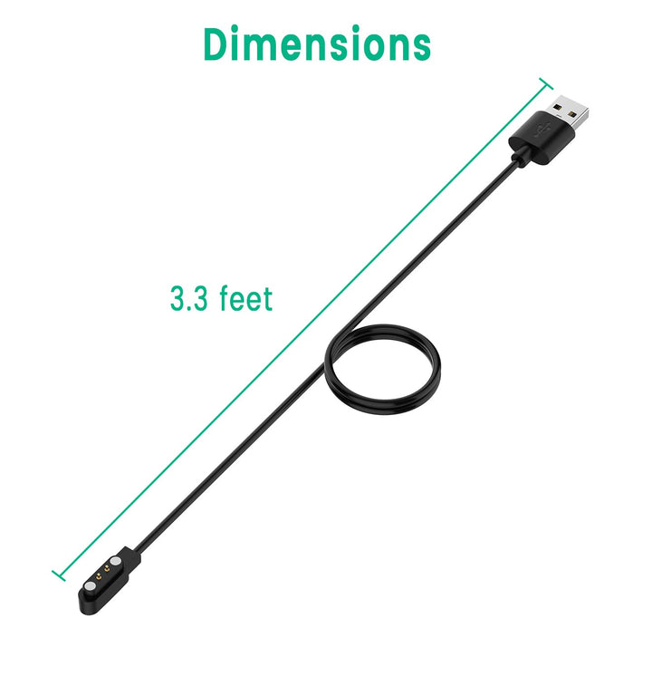 Charger Replacement for Wyze Watch 44mm 47mm Smart Watch, Magnetic Charging Cable 3.3ft 2-Pack