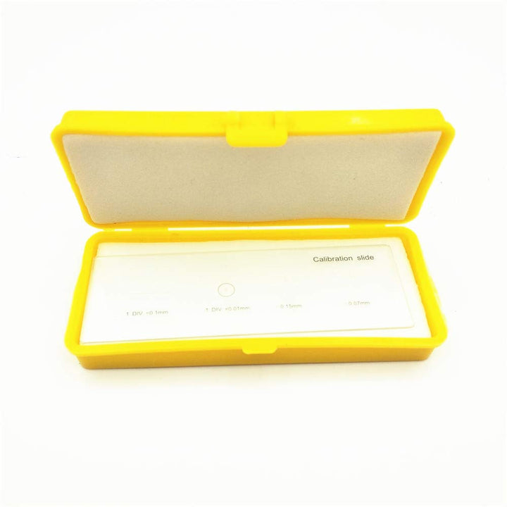 Microscope Stage Micrometer Calibration Slide with 4-Scales and 0.01mm Multifunctional Reticle Calibrating Ruler