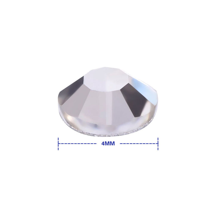1440 Pack Crystal Flat Back Rhinestone Round Diamante Gems 4mm, Non-Self-Adhesive (Clear)
