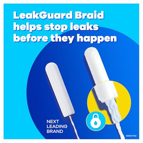 Pearl Tampons Light Absorbency, With Leakguard Braid, Unscented, 50 Count X 2 Packs (100 Count Total)