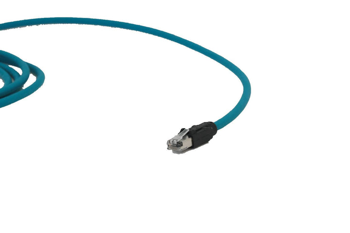 Industrial Pre-Wired M12 4-Pin D-Coding Female Connector to RJ45 E4 Plug ETHERNET Cable 5M/16FT Shielded Line