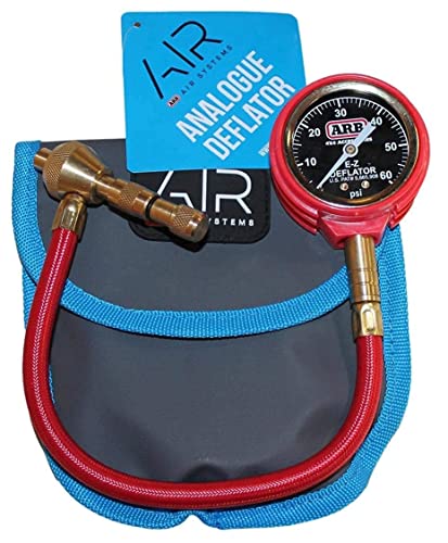 505 Deflator Kit 10-60 PSI Tire Pressure Gauge Rapid Air Down Offroad Kit With Recovery Gear Pouch (PSI)