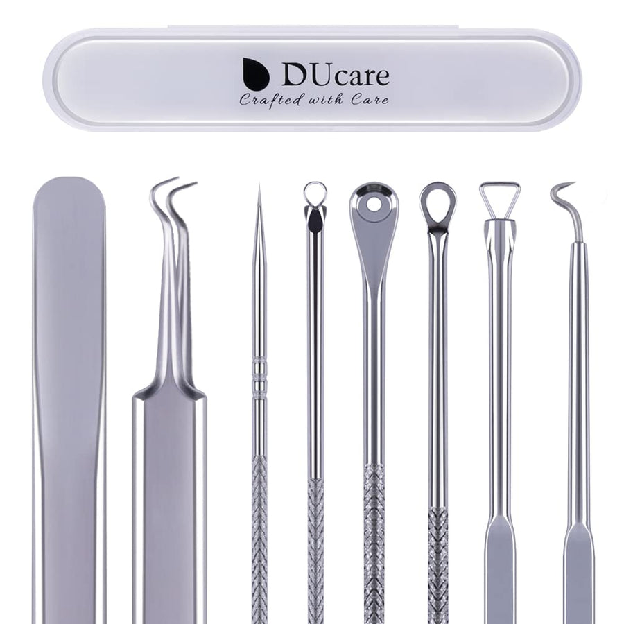 Blackhead Remover Pimple Popper Tool Kit 4pcs Professional Medical Grade Stainless Pimple Extractor Tool for Blackhead, Whitehead Extractors, Zit, Blemish Comedone Removal