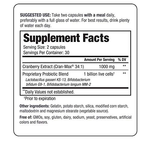 Kyo-Dophilus Cran+ Probiotic, Urinary Tract and Bladder Health*, 60 Capsules
