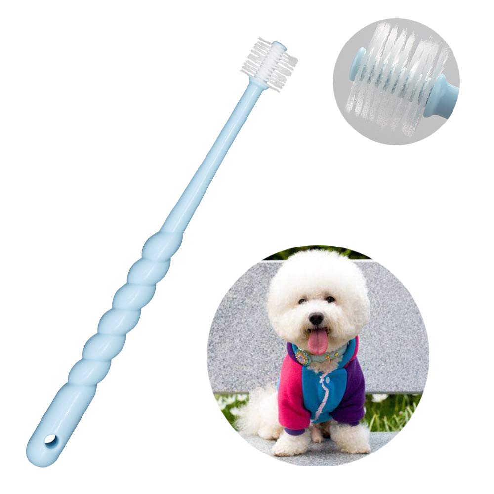 360-Degree Pet Toothbrush for Yorkie, Puppies, Small Dogs and Cats, Colors May Vary