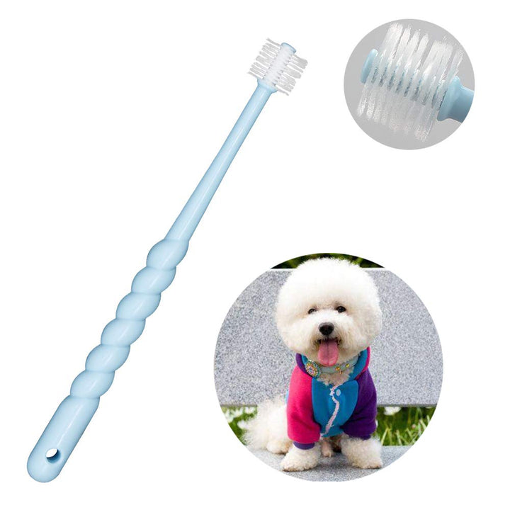 360-Degree Pet Toothbrush for Yorkie, Puppies, Small Dogs and Cats, Colors May Vary
