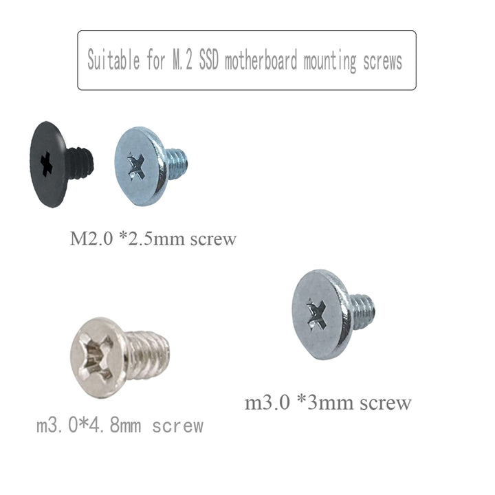 m.2 Screws Kit,PCIe NVMe M.2 SSD Mounting Screws ,Multi-Specification Hard Disk mounting Screws