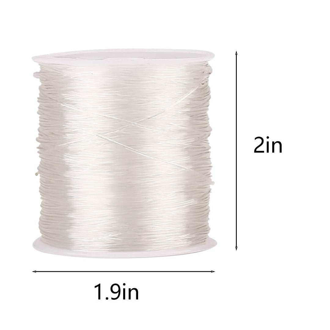 328ft Clear Bead Cord Crystal Elastic Stretchy Bracelet String for Jewelry Making Necklace Bracelet Beading Thread, 0.8 mm