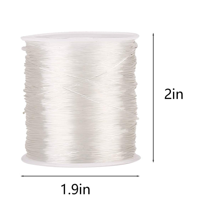 328ft Clear Bead Cord Crystal Elastic Stretchy Bracelet String for Jewelry Making Necklace Bracelet Beading Thread, 0.8 mm