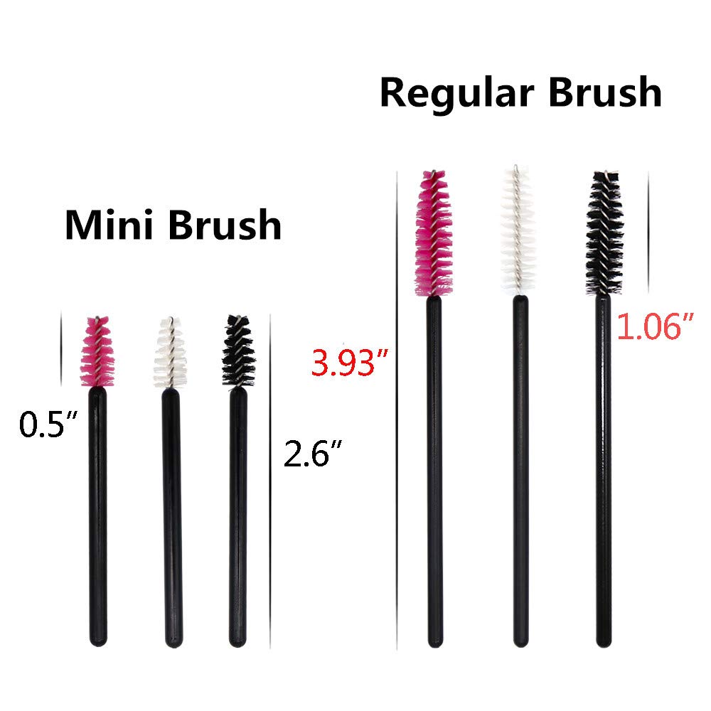MyAoKuE-UP Mini Brush-8 Colors-400Pcs: 400 Pack Mini Mascara Wands, Disposable Small Lash Brushes For Lower Lashes Eyelash Extensions Makeup Applicators Tool
