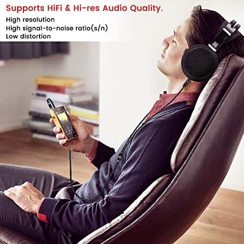 Balanced Cable Replacement for Hifiman Sundara, HE4XX, HE400SE Headphones, Dual 3.5mm to 4.4 Wire Compatible with Sony WM1A, WM1Z, NW-ZX505 Digital Music Players, 4ft