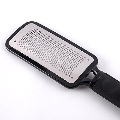 Jistl Foot File Colossal Foot Rasp Stainless Steel Pedicure Metal Surface Foot Care Tool, Foot Rasp Eliminate Feet Cracked Dead Thick Dry Hard Skin (Black&10.6)