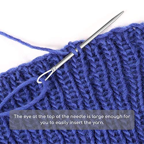 Wool Needles Colorful Bent Tip Tapestry Needles Large-Eye Aluminium Sewing Knitting Needles