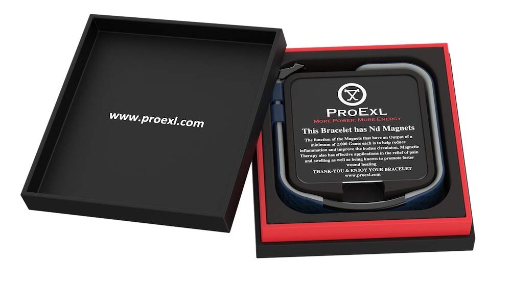 Best Magnetic Energy Golf Bracelet for Men Gray with Black Strap