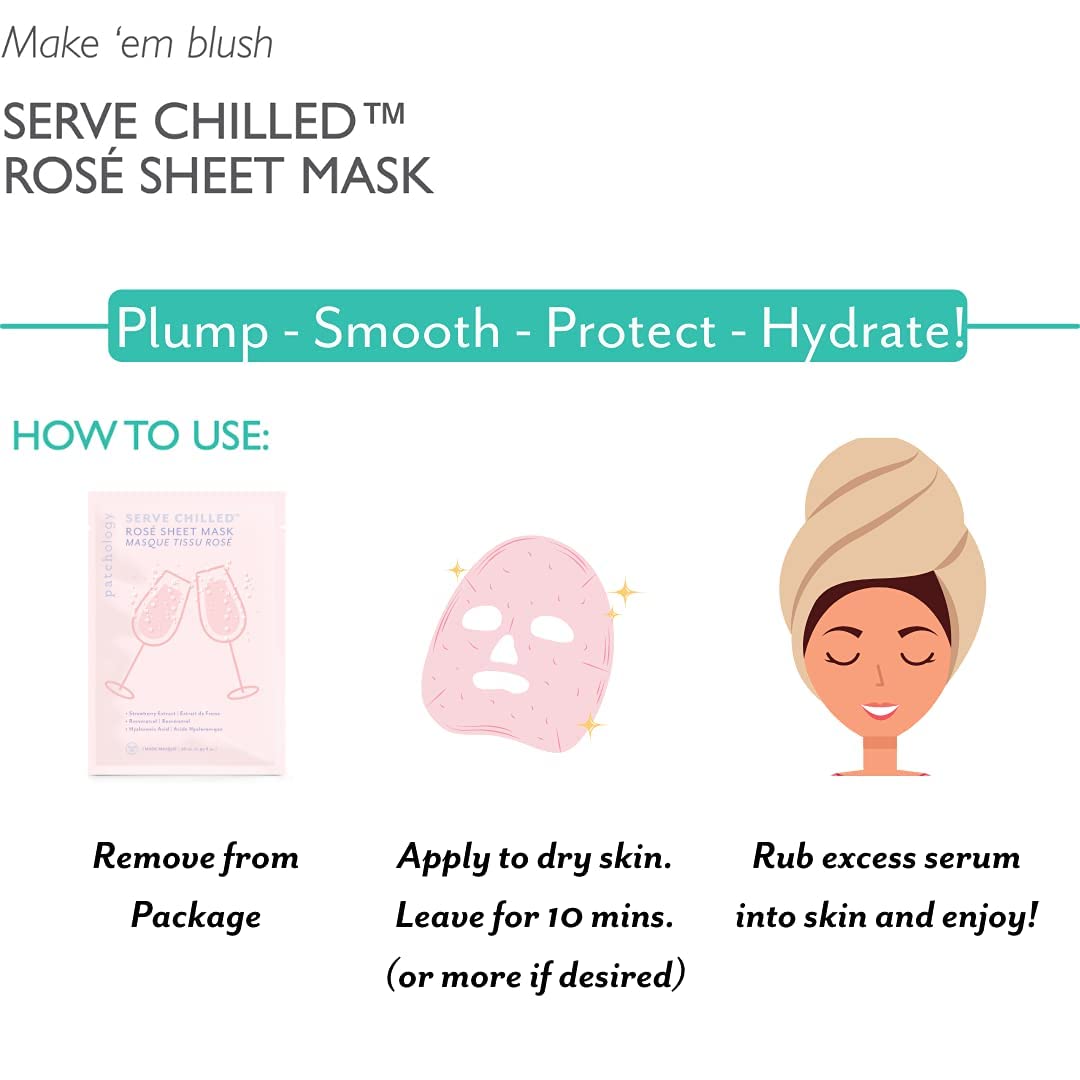 Serve Chilled Rosé Sheet Mask - Single
