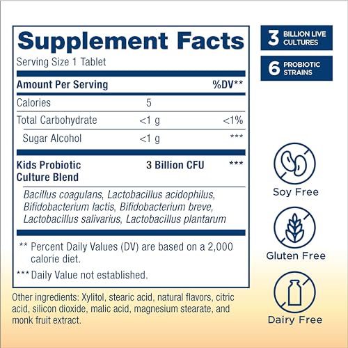 Kids Probiotic Gummies, Supports Digestive & Immune Health, Soy, Dairy & Gluten Free, Berry, 60 Chewable Tablets