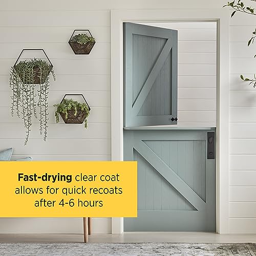 Fast Drying Polyurethane Spray, Protective Wood Finish, Clear/Warm Gloss, 11.5 oz. Aerosol Can ( Packaging May Vary)