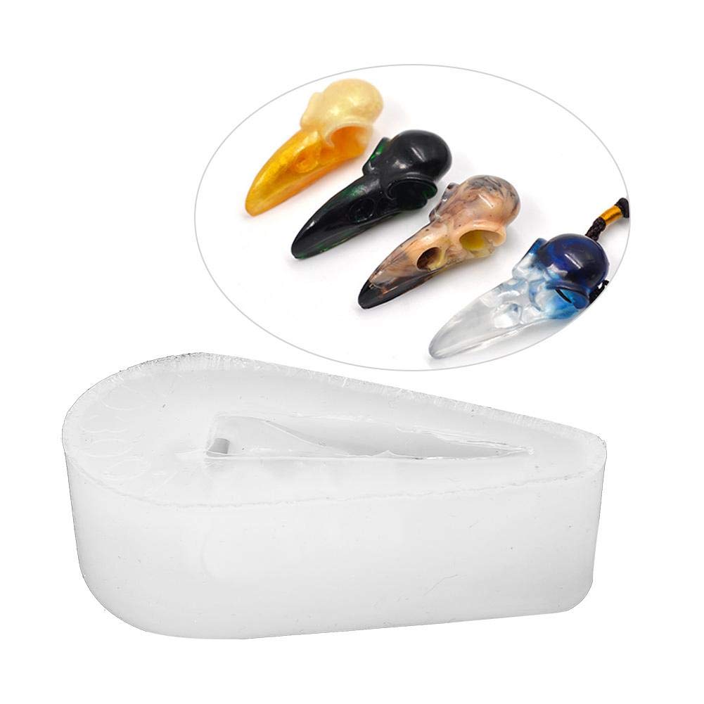 3D Crow Skull Shape Silicone Pendant Mold Resin Silicone Mold for DIY Pendant Jewelry Pendant Making Casting