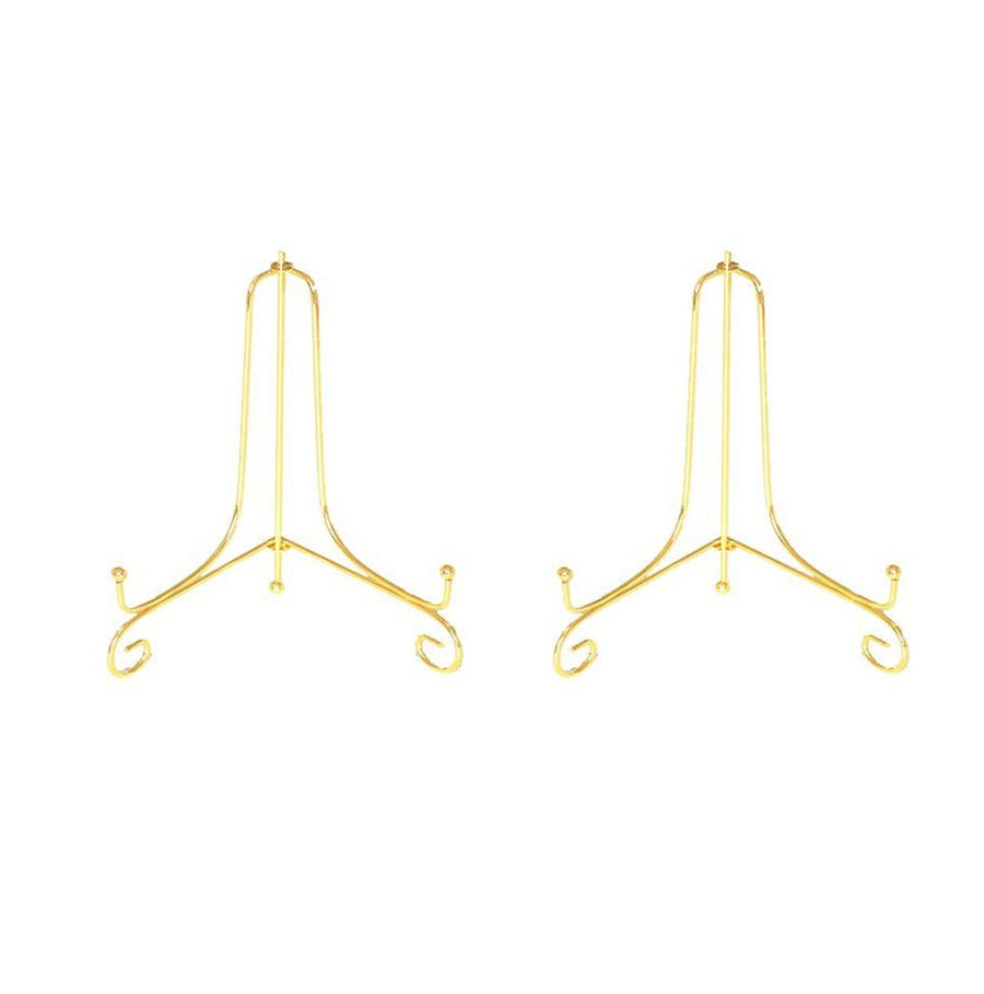 (2 Pack 4 Iron Display Stand,Rose Gold Small Iron Easel Plate Display Photo Holder Stand, Displays Card,Cookie, Decorative Plates,Artwork
