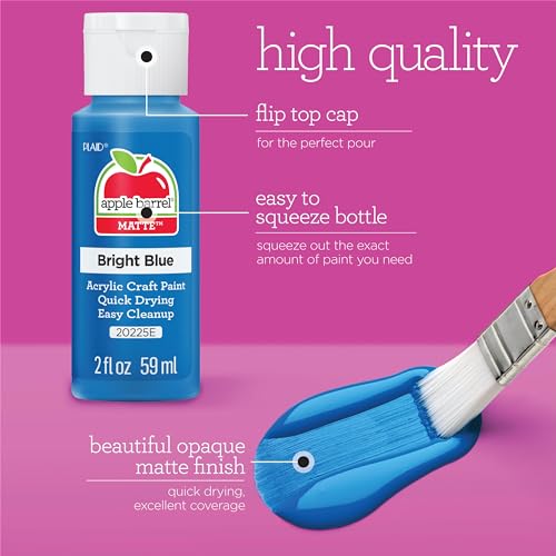 , Vibrant Spectrum Collection Acrylic Craft Paint, PROMOABIII, 2 fl oz each, 16 assorted matte colors, 16 count
