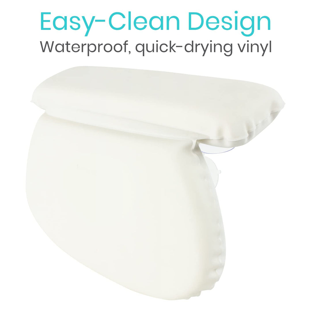 Slip Resistant Large Thick Soft Waterproof Relaxing Spa Bath Pillow, Fits Curved or Straight Back Tubs & Bathtubs Cushion Support Head and Neck in Tub, Bathtub Accessory, 2 Panel