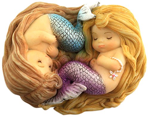 Miniature Fairy Garden and Terrarium Sleeping Little Mermaid Friends