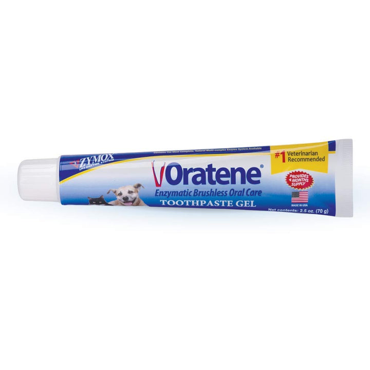 Pet King Brands ZYMOX Oratene Brushless Toothpaste Gel for Dogs and Cats, 2.5oz