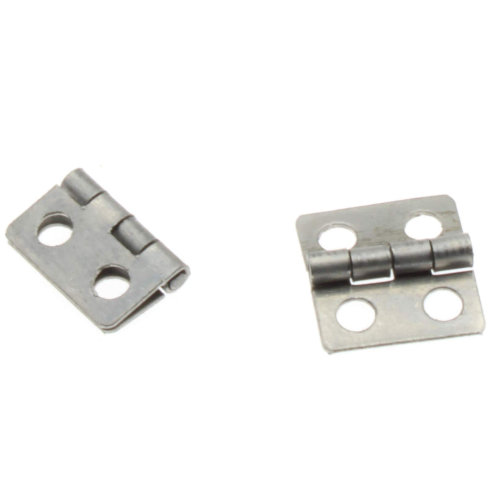Mini Hinges Retro Door Hinges, 20pcs 8mm 180 Degree Rotation Antique Butt Hinge Decorative Hinges for Making/Repairing Small Wooden Box Project,with Screws(Silver)
