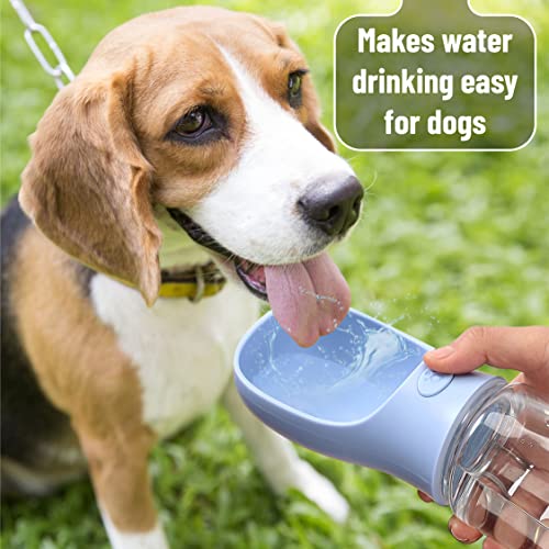 - Dog Water Bottle, 19oz, Large, Blue, Portable Dog Water Bottle, Dog Travel Water Bottle, Dog Water Bottle Dispenser, Portable Water Bottle for Dogs, Pet Water Bottle, Travel Dog Water Bottle